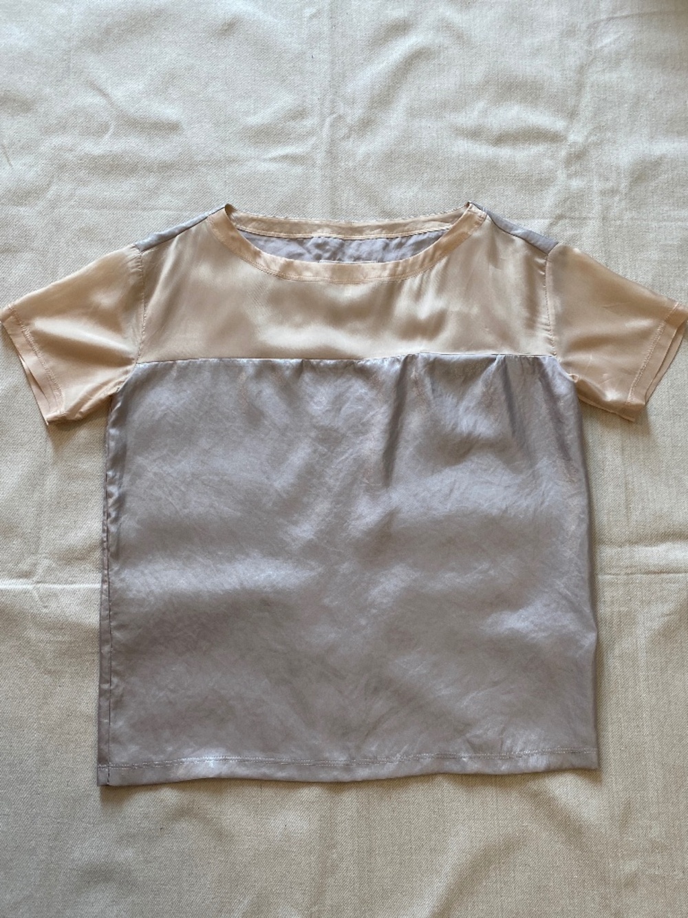 MM6 Maison Margiela Satin Metallic Top Size 6